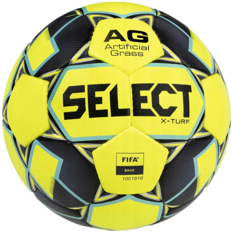 Piłka do piłki nożnej dla dorosłych Select X-Turf FIFA BASIC żółta rozmiar 5