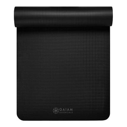 Tapis de Pilates Gaiam 1 cm, noir