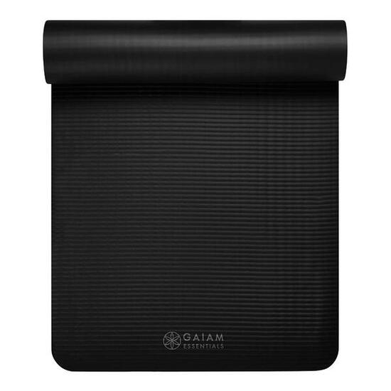 Tapis de Pilates Gaiam 1 cm, noir