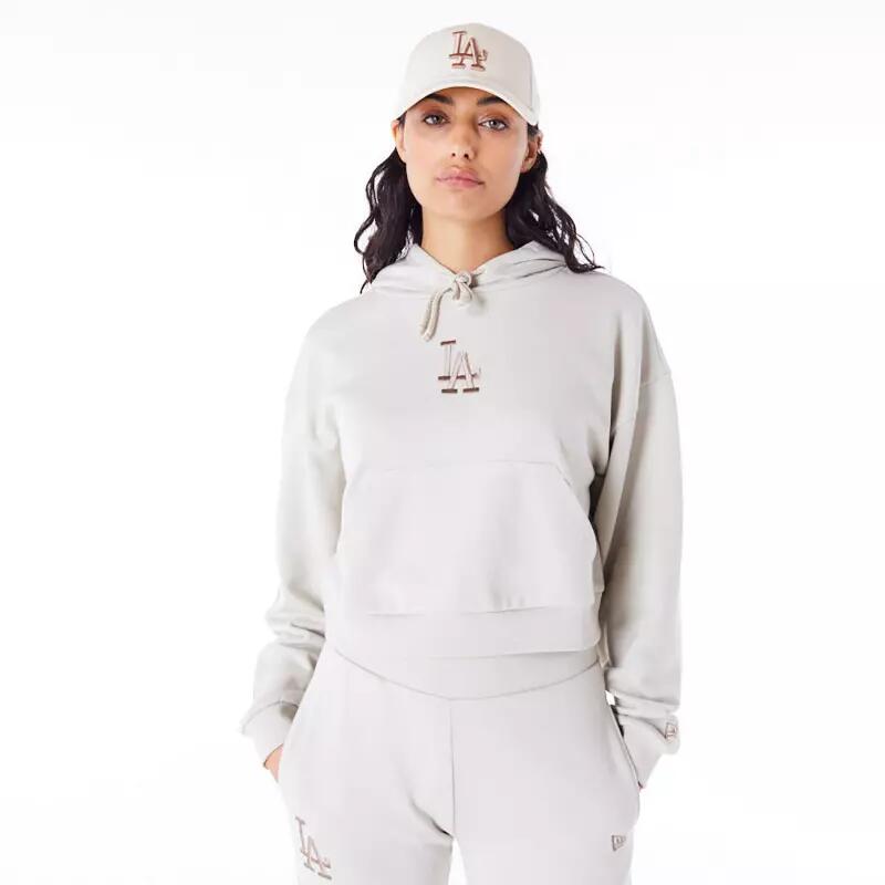 New Era Mlb Lifestyle Crop Hoody Sudadera Losdod Stnabr Mujer