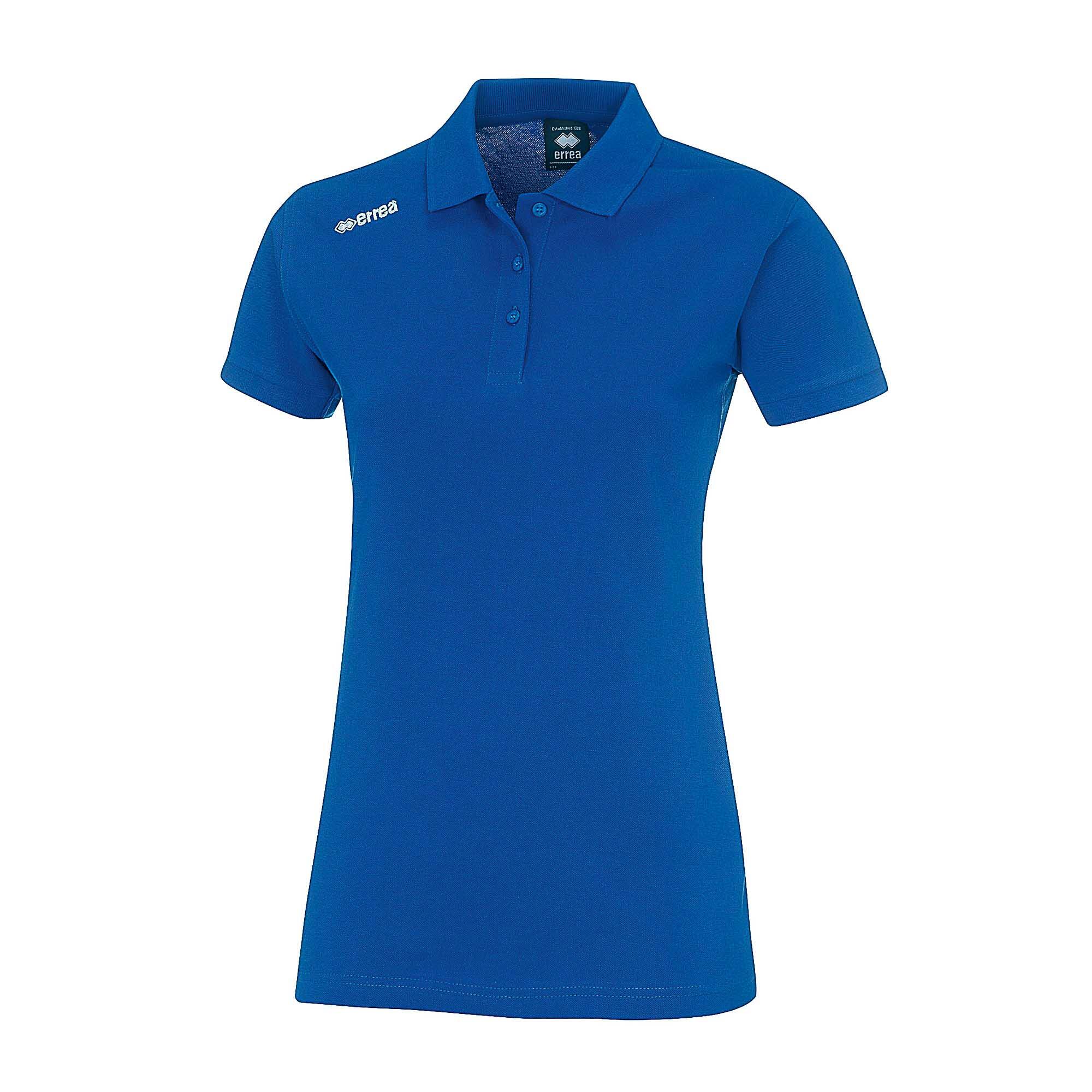Errea - Team Dames Polo Mc Ad Femme - Polo Manches Courtes - Bleu - S - Decathlon