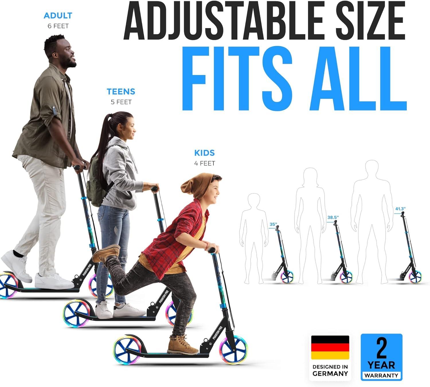 City Scooter 'Phantom Pro' - pieghevole e regolabile in altezza 6/7