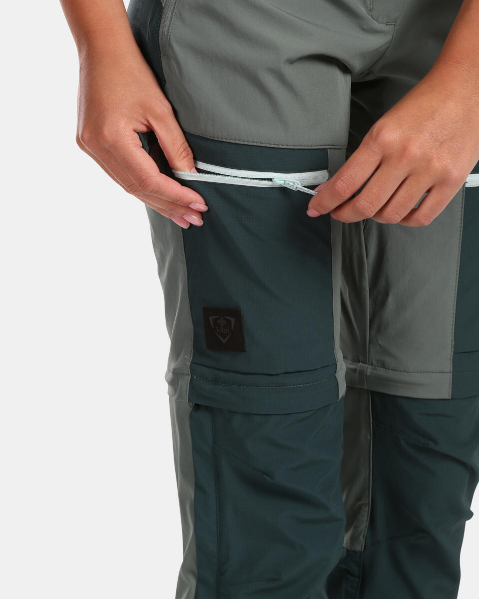Pantalon randonnée convertible Kilpi Hosio-W femme vert 6/7