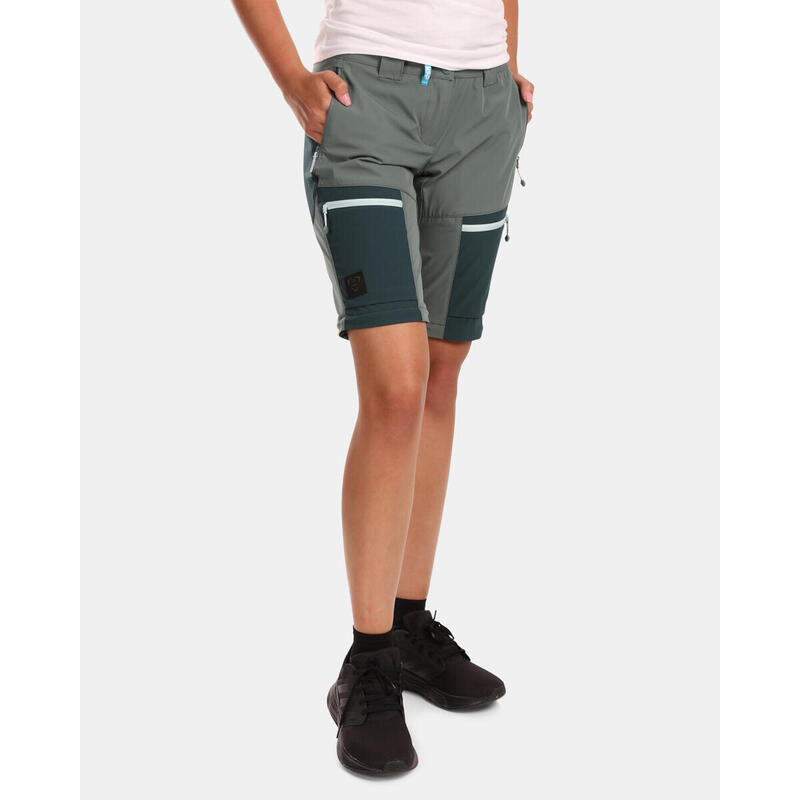 Pantalón desmontable montaña y trekking HOSIO-W mujer KILPI Verde oscuro