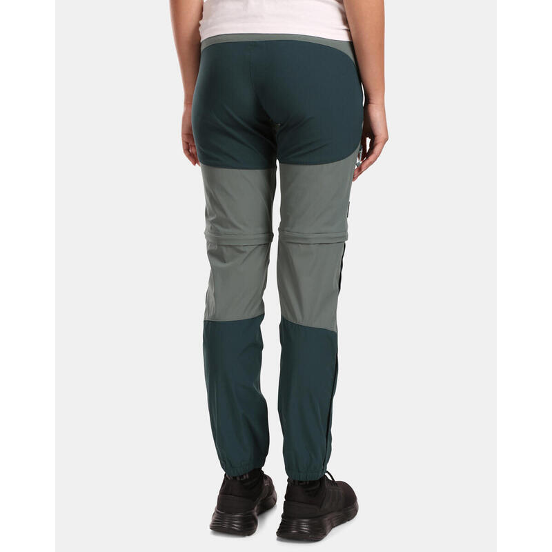 Pantalón desmontable montaña y trekking HOSIO-W mujer KILPI Verde oscuro