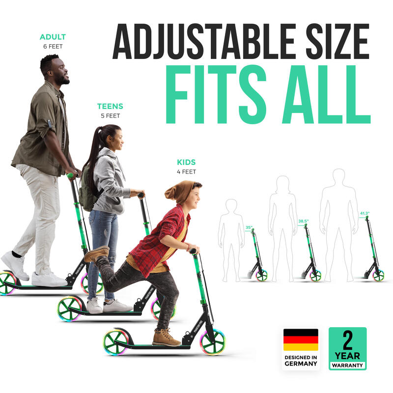 Trottinette Enfants et Adultes Roues XXL 'Phantom Pro'