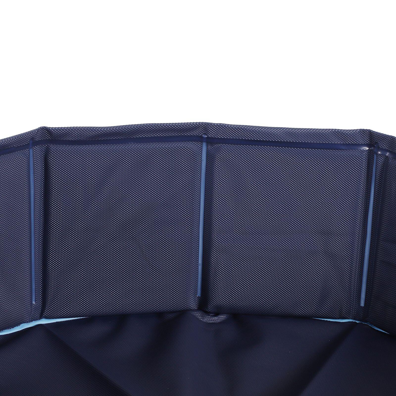 Piscina para Cães Dobrável 80x80x20 cm Azul PawHut 5/7