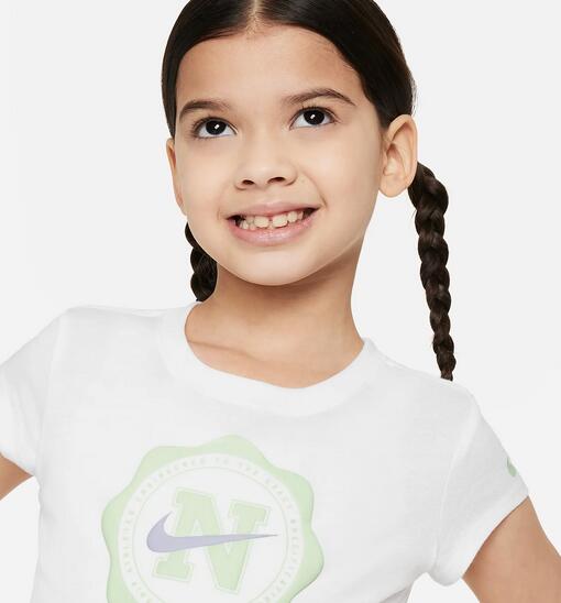 T-shirt bambina nike prep in your step tee - bianco 3/3