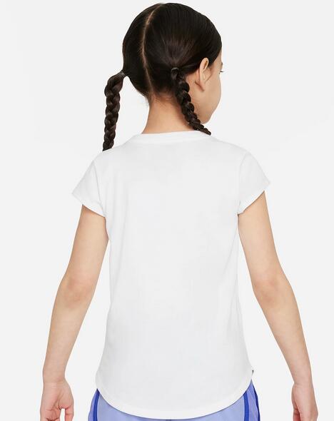 T-shirt bambina nike prep in your step tee - bianco 2/3