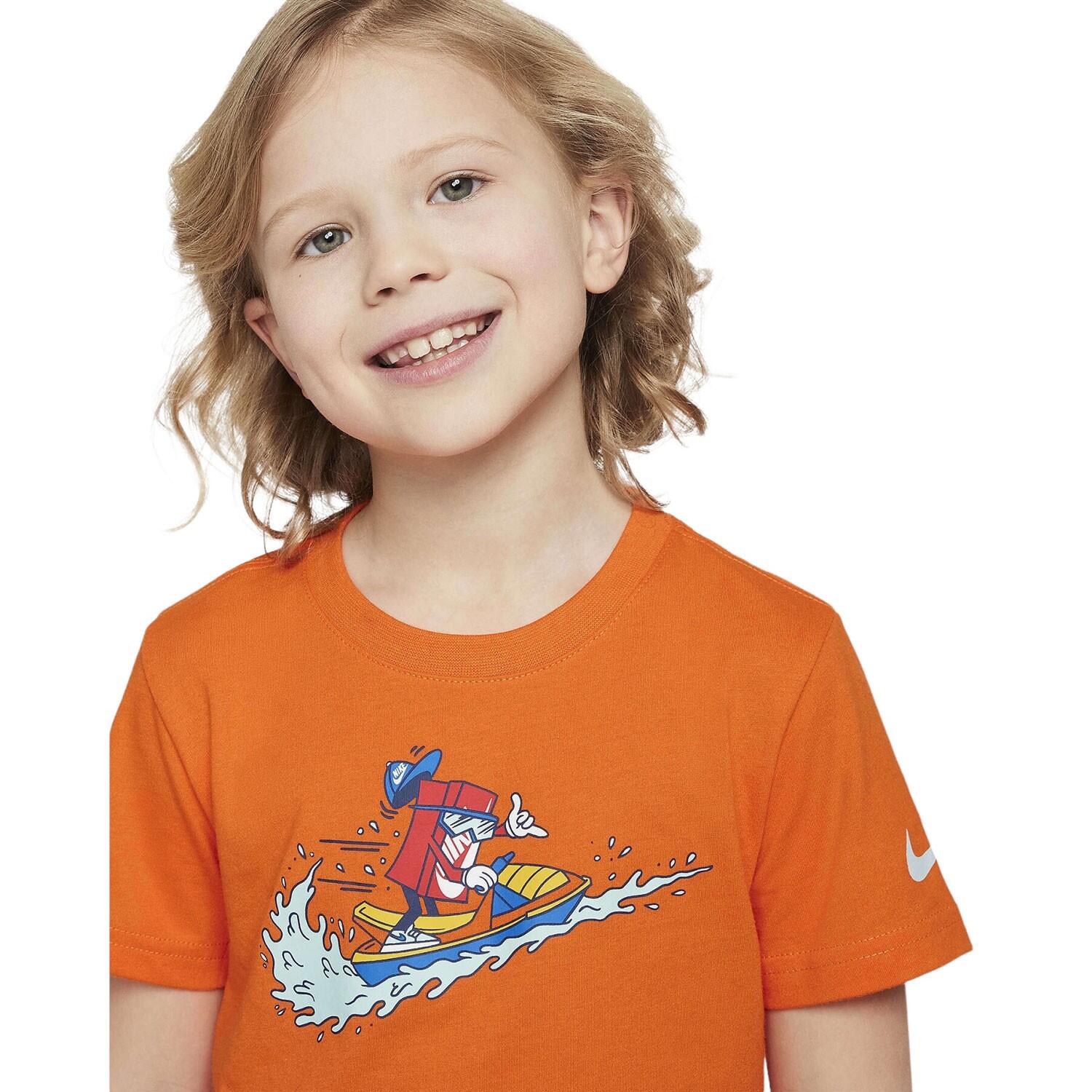 T-shirt bambino nike boxy - arancio 2/4