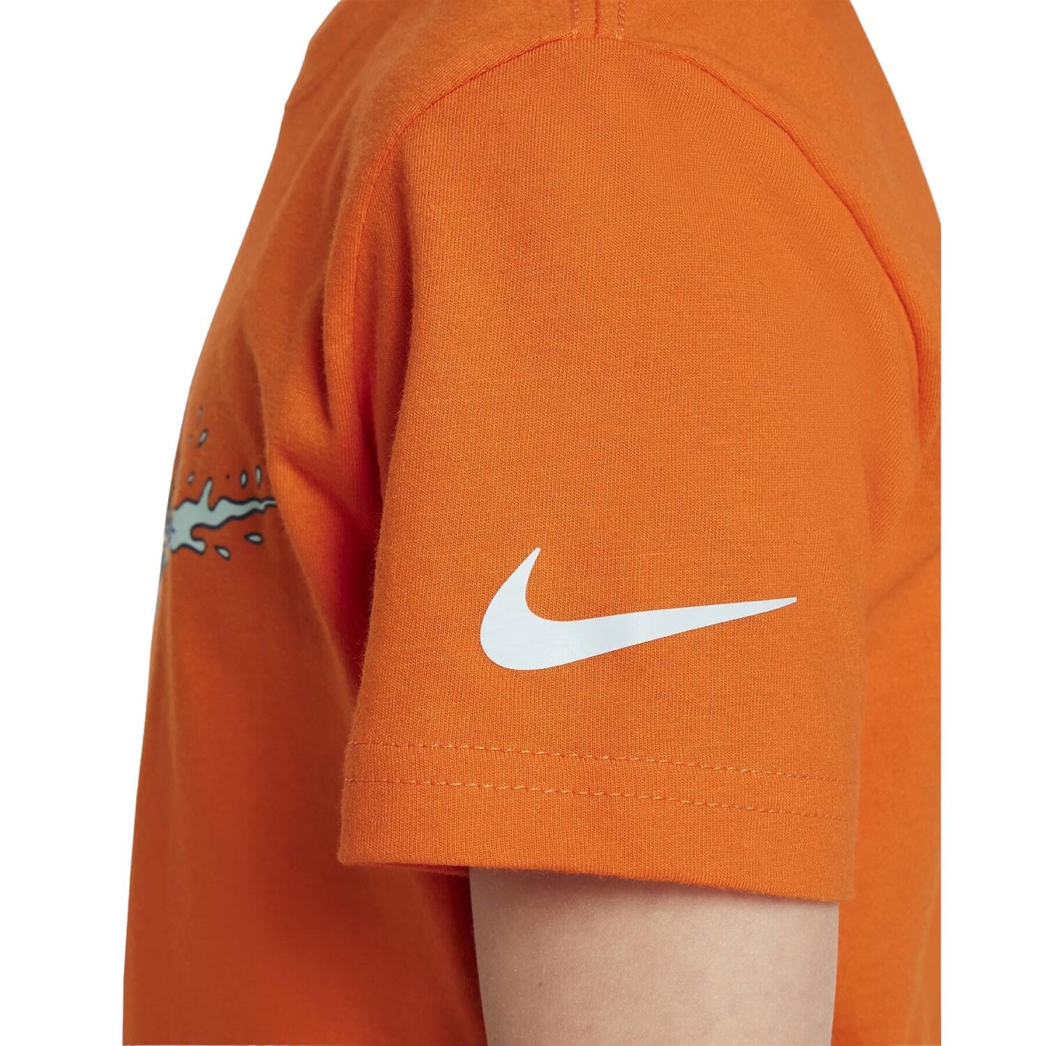 T-shirt bambino nike boxy - arancio 4/4