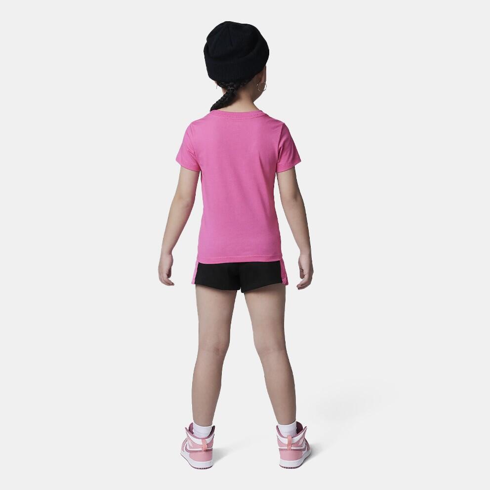 Completo bambina jordan air stacked - nero/fucsia 3/5