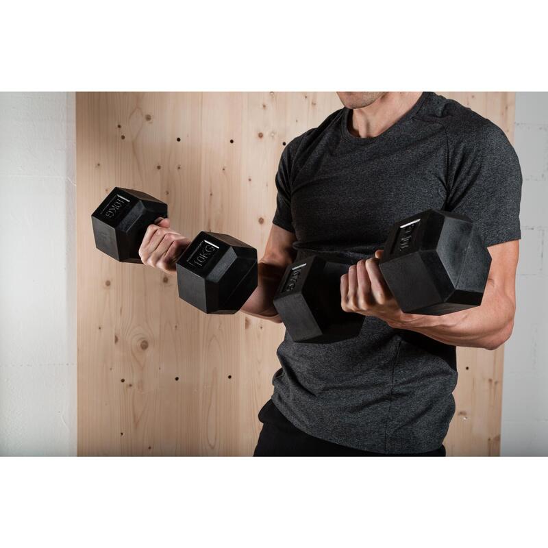 Haltère musculation crosstraining hex dumbbell 7.5kg