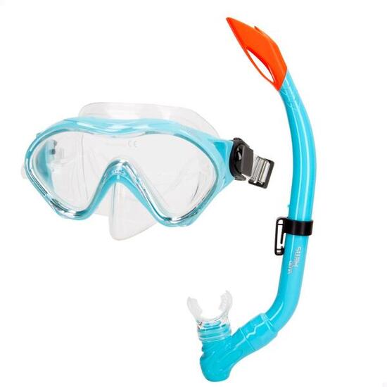 Set Aqua Sport occhiali da sub con visione a 150º e boccaglio per bambini