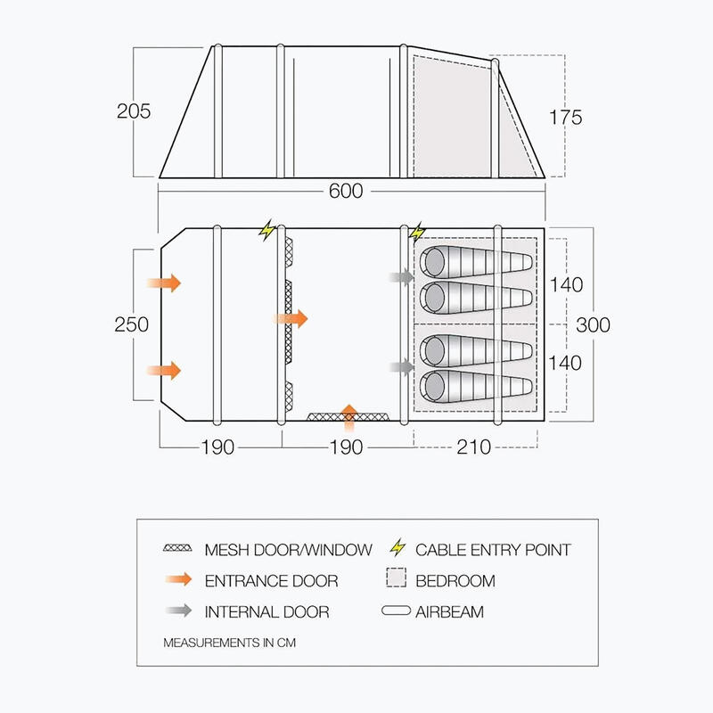 Vango Lismore Air 450 Package 4 személyes kempingsátor