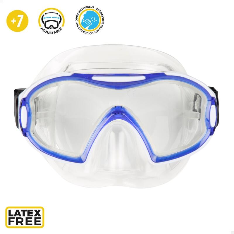 Aqua Sport Set gafas de buceo visión 150º y tubo niños azul