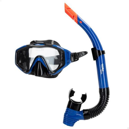 Set Aqua Sport occhiali da sub con visione a 150º e boccaglio per adulti