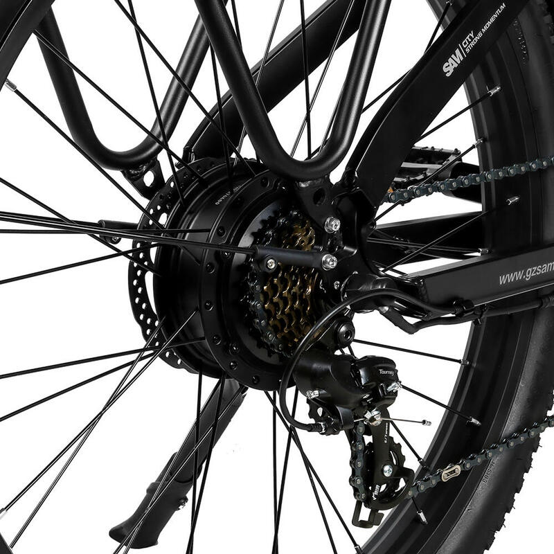 Bicicletă electrică cu coș frontal SAMEBIKE RS-A01 Plus cu baterie de 48V 14Ah
