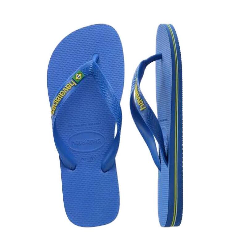 Chanclas Mujer Havaianas Brasil Logo Neon Azul