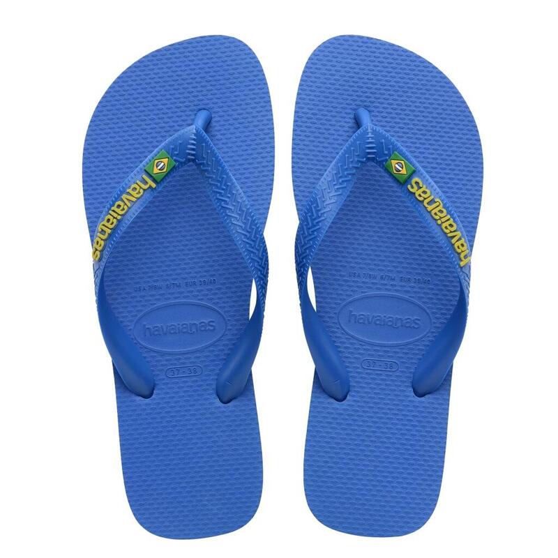 Chanclas Mujer Havaianas Brasil Logo Neon Azul