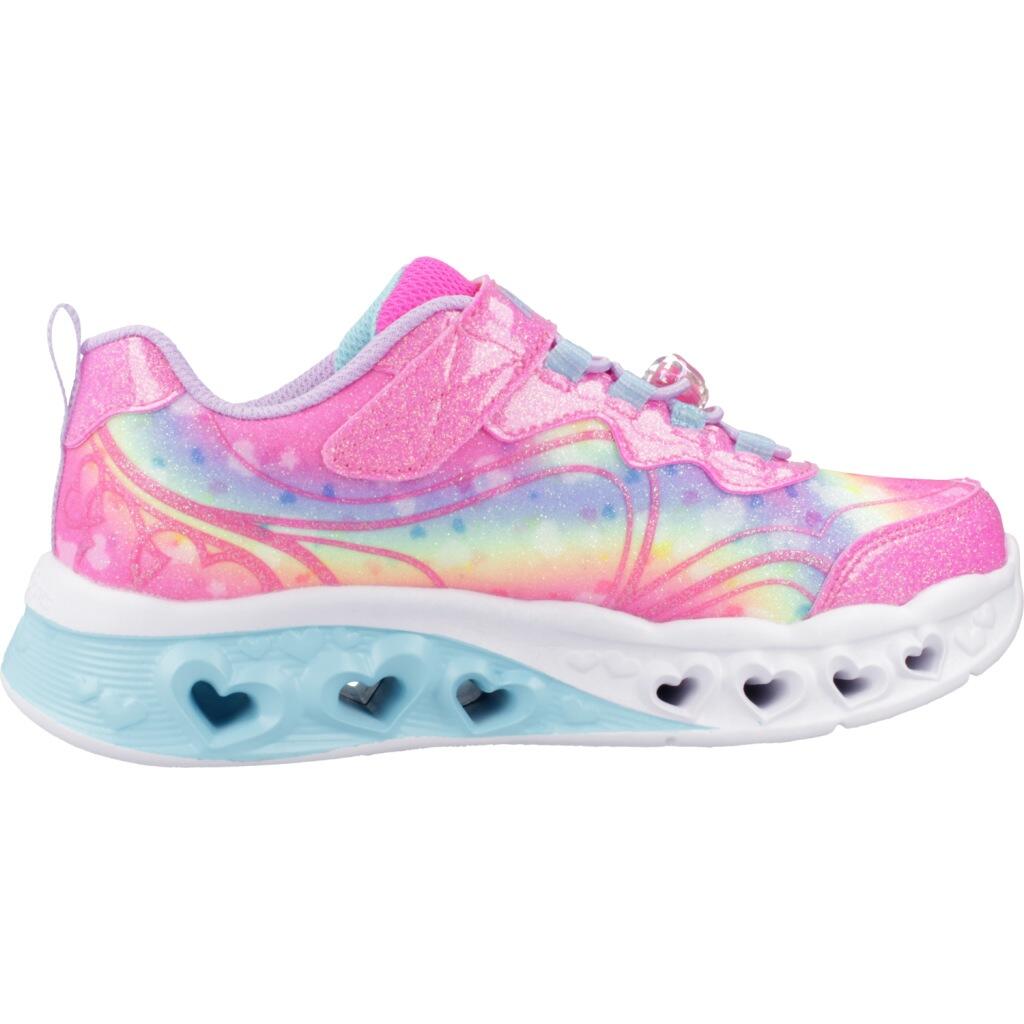 Sportschoenen Kind Skechers Flutter Heart Lights-Groovy Swirl Roze 4/5