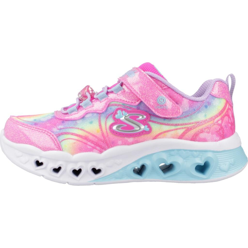 Sportschoenen Kind Skechers Flutter Heart Lights-Groovy Swirl Roze 2/5