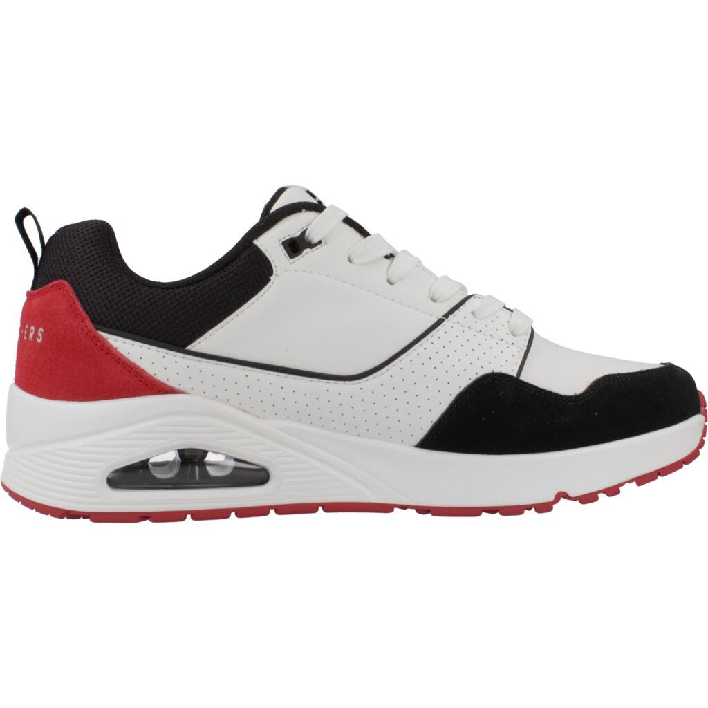 Skechers Street Uno - Retro One Herren Sneakers 183020 Weiss Rot 4/7