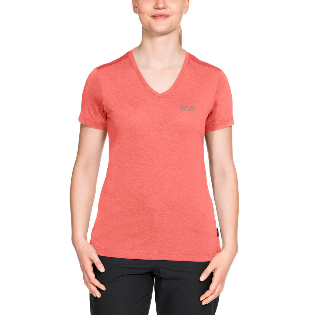 Jack Wolfskin Womens Crosstrail Short Sleeve Top T Shirt Base Layer Warm