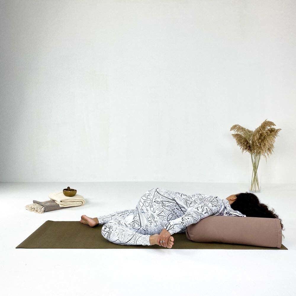 Lotus Bolster eco taupe rond 5/5
