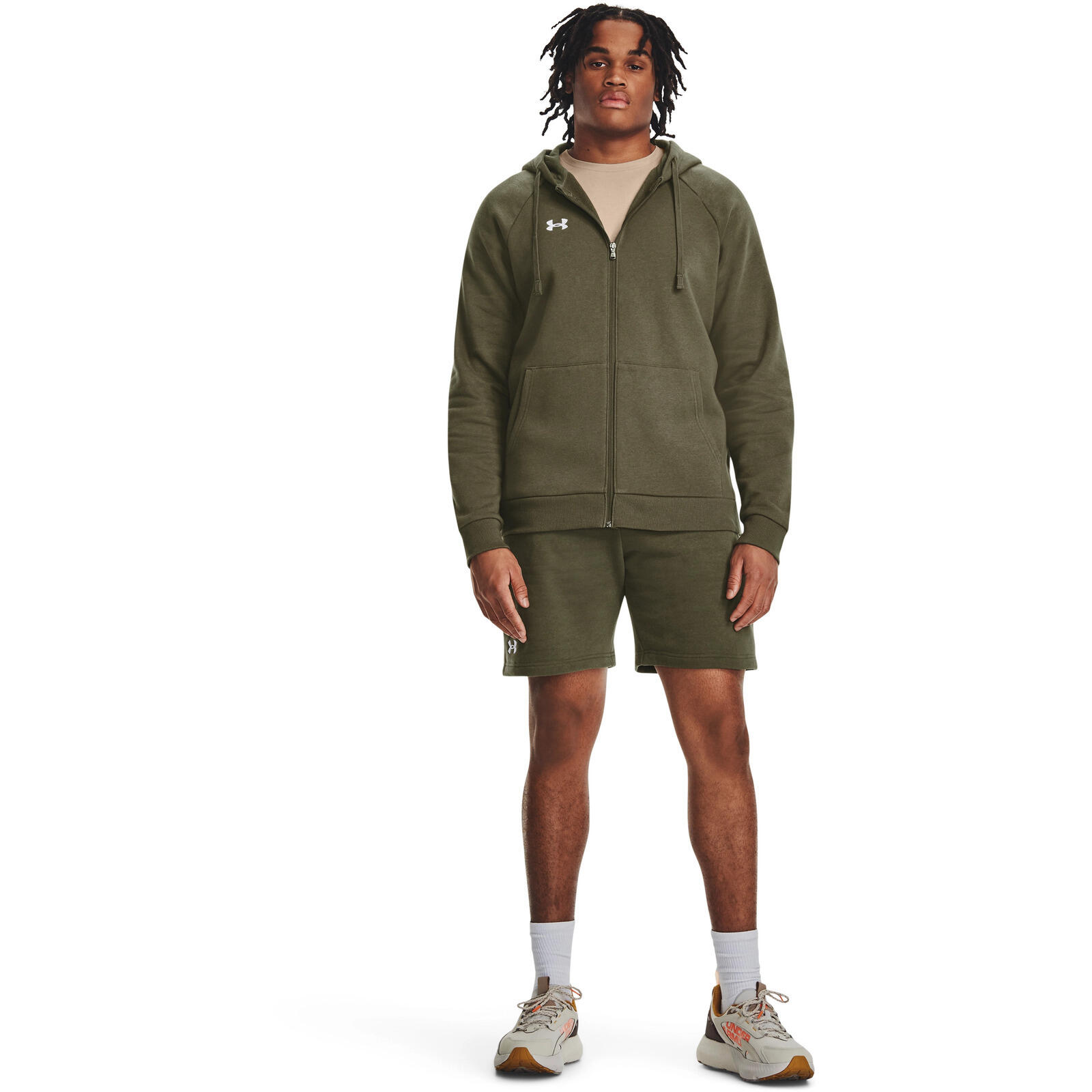 Capot Under Armour UA Rival Fleece FZ, Vert, Hommes 3/6