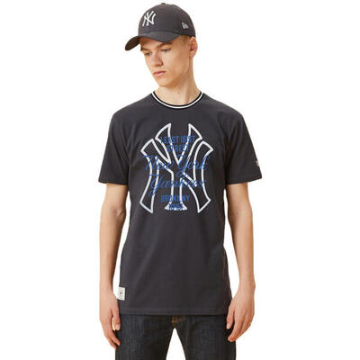 T-shirt new era new york yankees, blauw, mannen