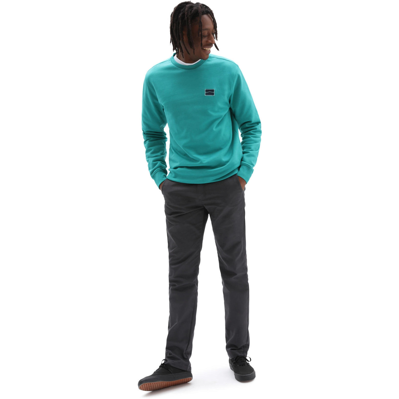 Chemisier Vans Sequence Crew, Vert, Hommes 3/5