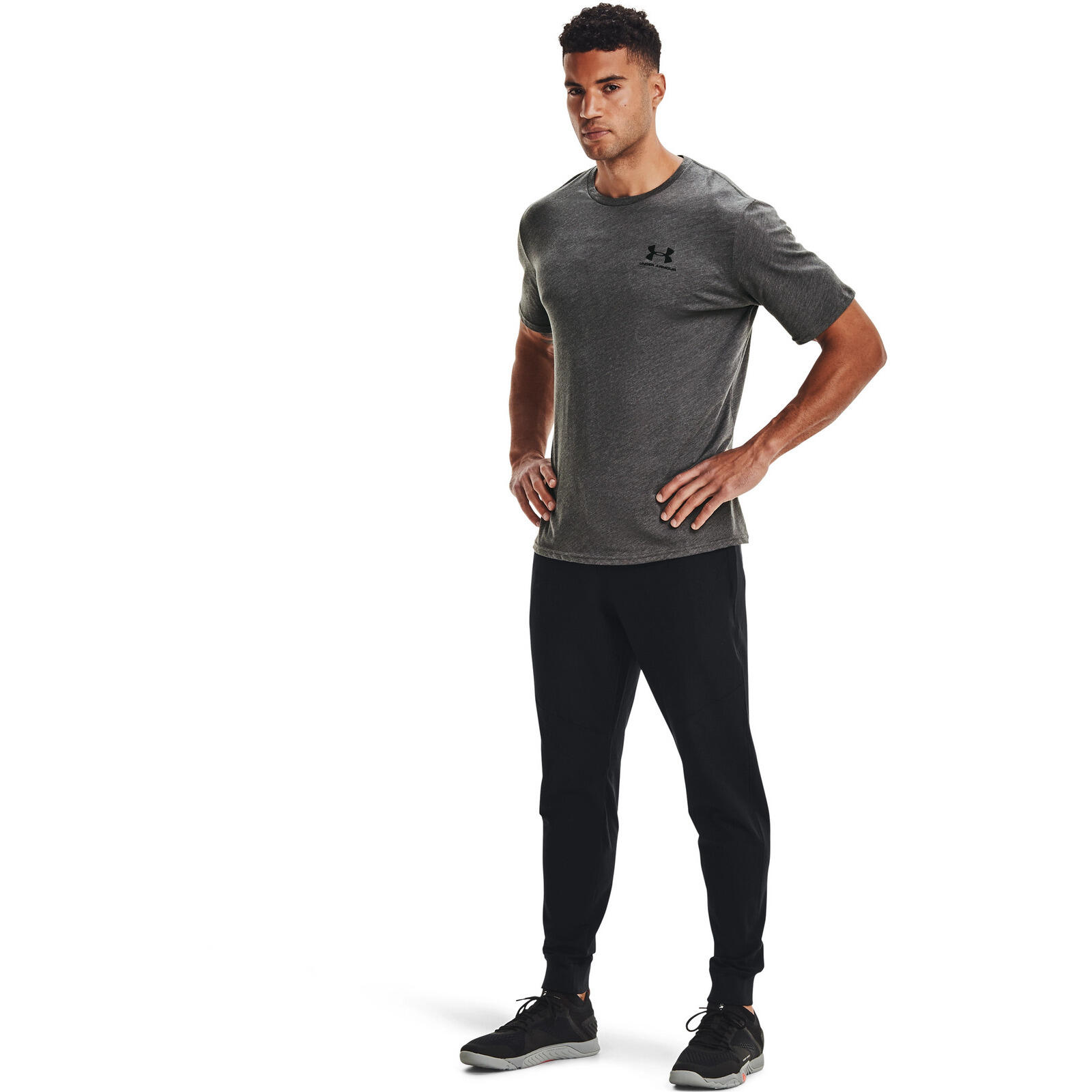 T-shirt Under Armour Sportstyle Left Chest, Grijs, Mannen 3/5