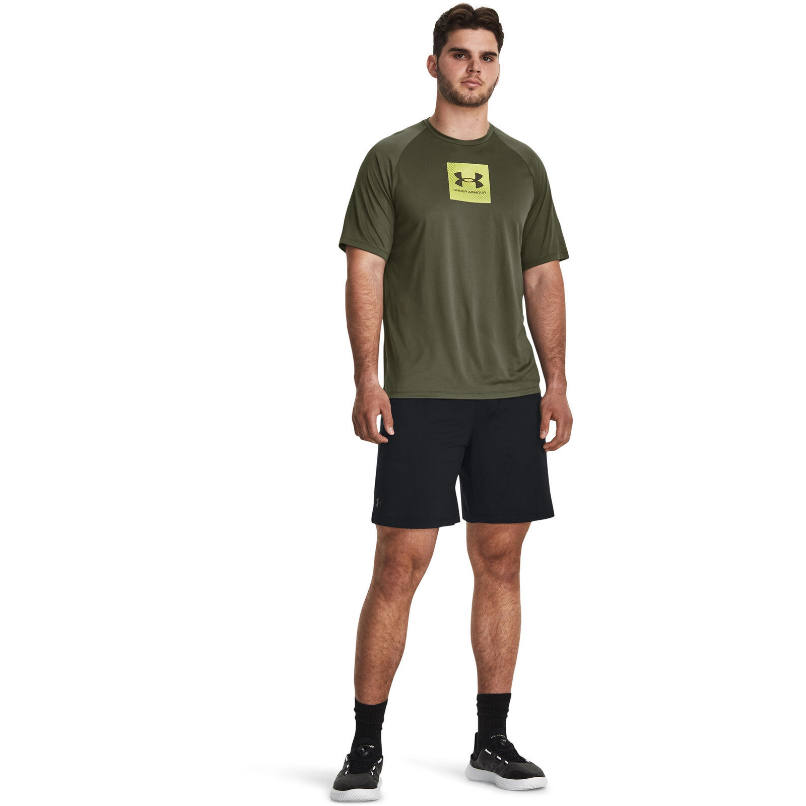 T-shirt Under Armour Tech Print Fill Short Sleeve 1380785, Vert, Hommes 3/5