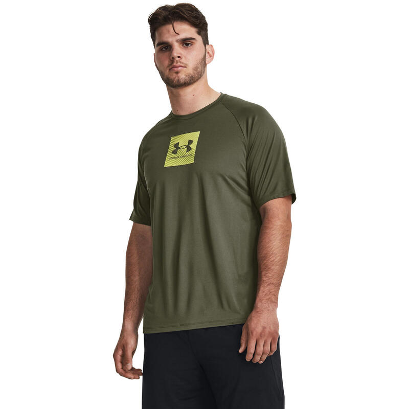 Tricou barbati Under Armour Tech Print Fill Short Sleeve, Verde