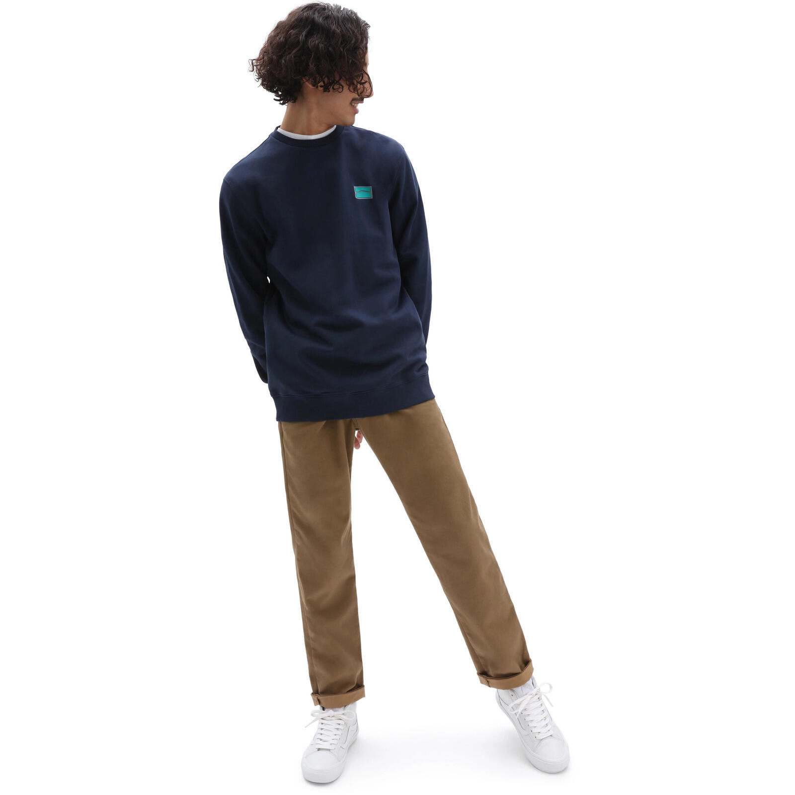 Camicetta Vans Sequence Crew, Blu, Uomini 3/5