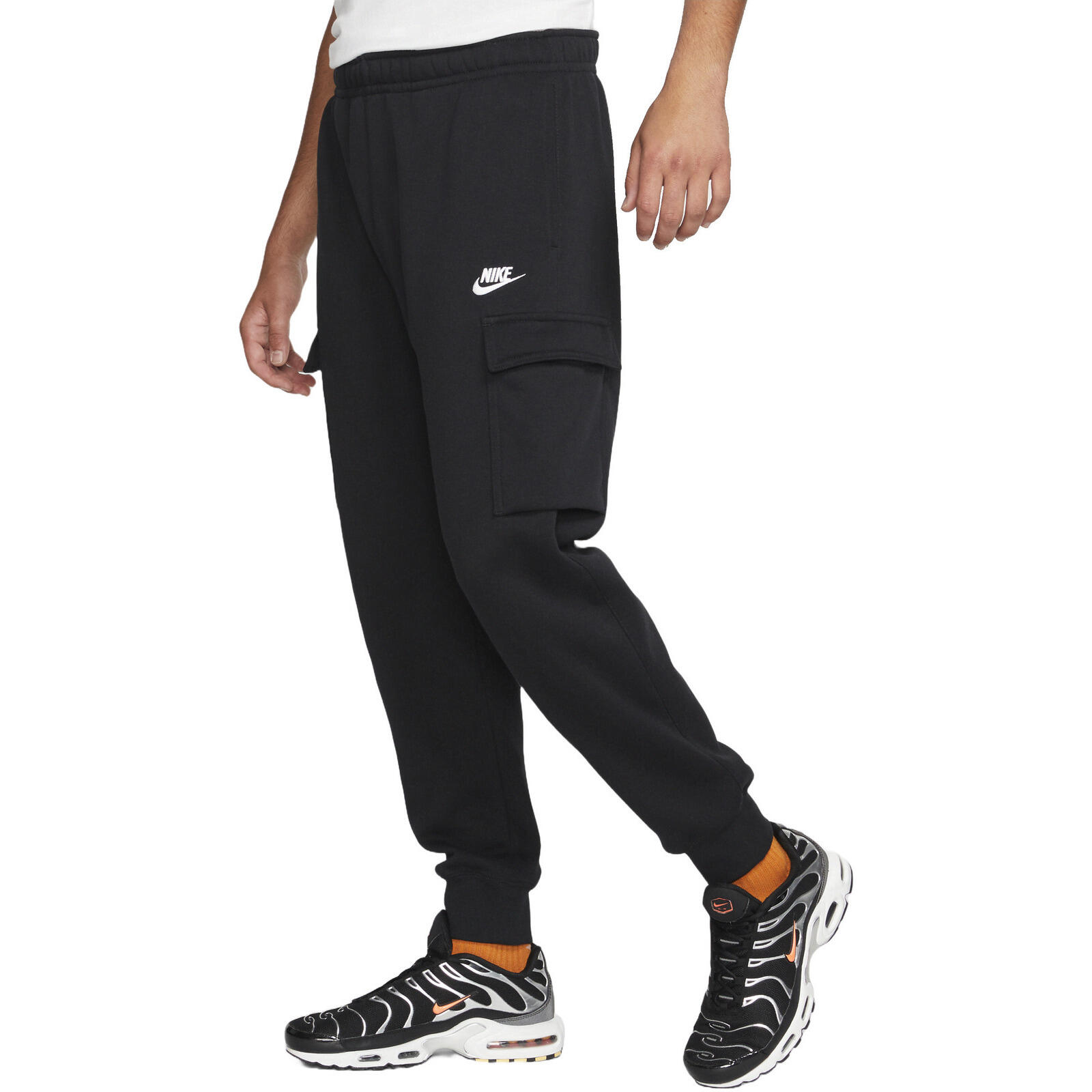 Pantalon Nike Sportswear Club Fleece Cargo, Noir, Hommes 1/5