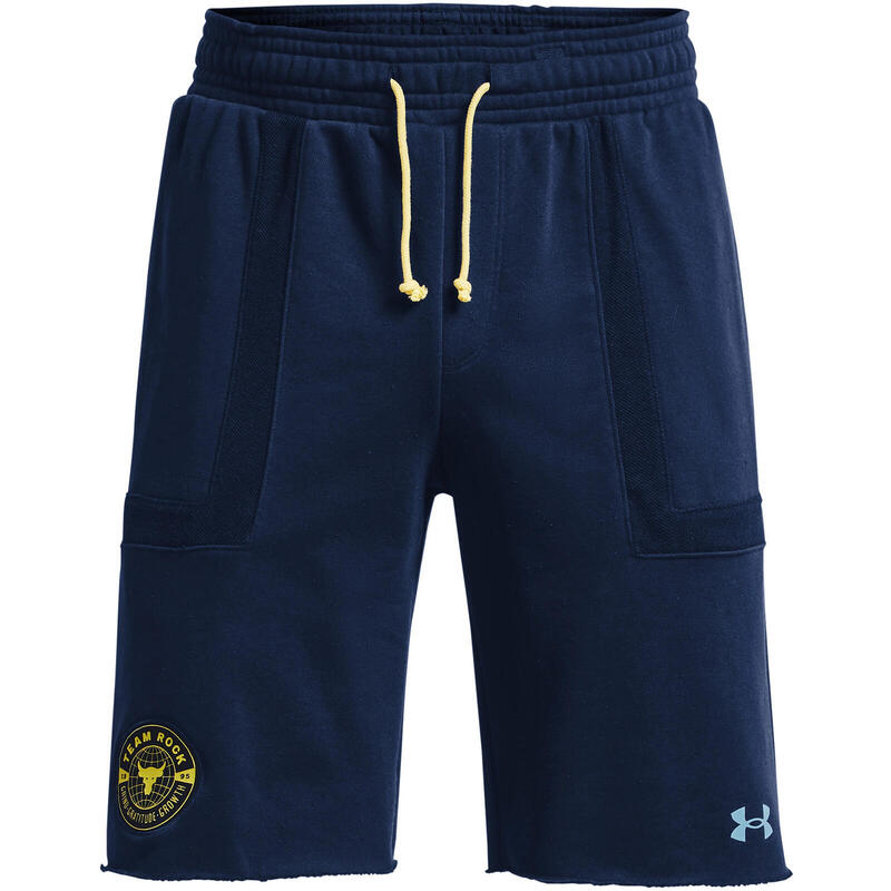 Korte broek Under Armour Project Rock Heavyweight Terry, Blauw, Mannen