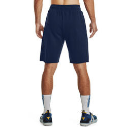 Shorts Under Armour Project Rock Heavyweight Terry Shorts, Bleu, Hommes