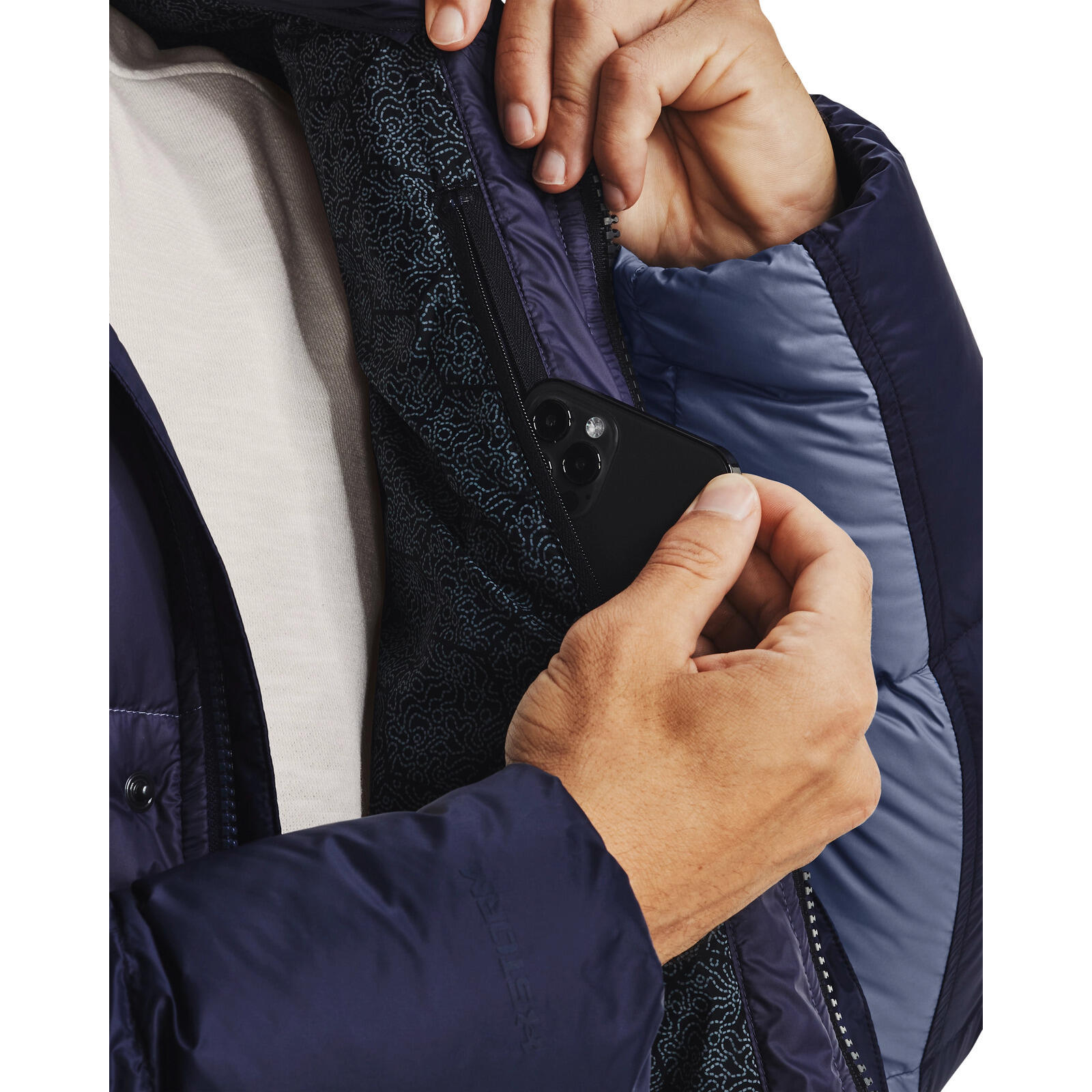 Giacca Under Armour ColdGear Down Blocked Jacket, Blu, Uomini 5/5