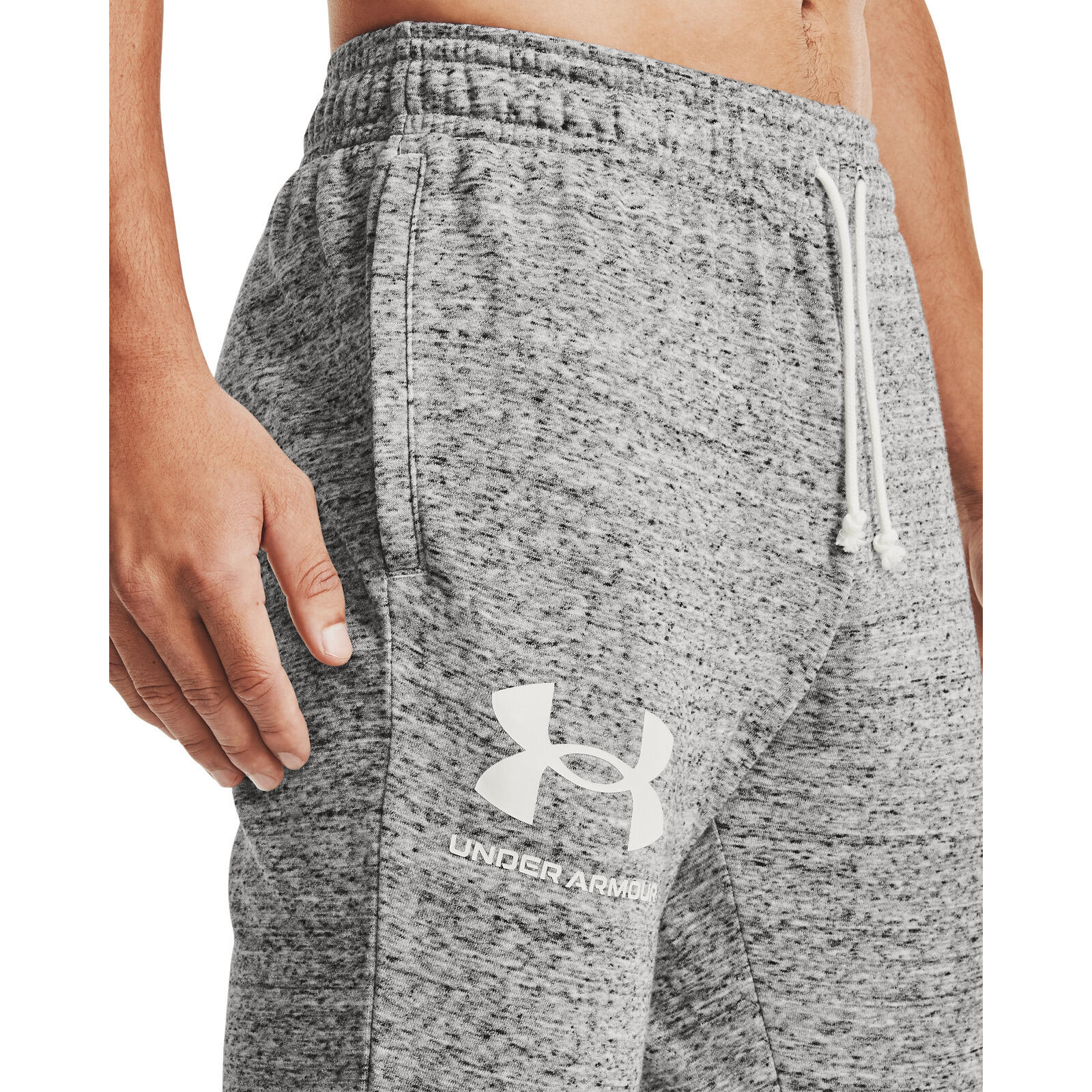 Broek Under Armour UA Rival Terry, Grijs, Mannen 4/6