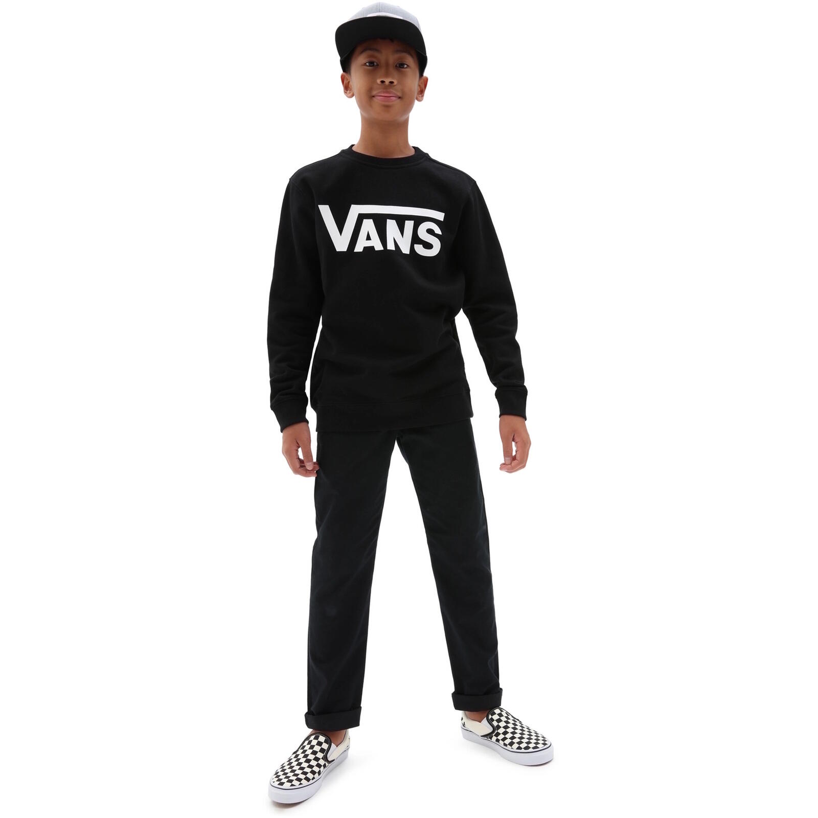 Chemisier Vans Classic Crew Sweatshirt, Noir, Enfants 3/5