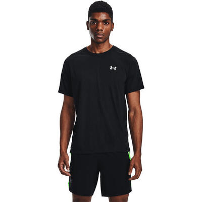 T-shirt under armour streaker ss, zwart, mannen