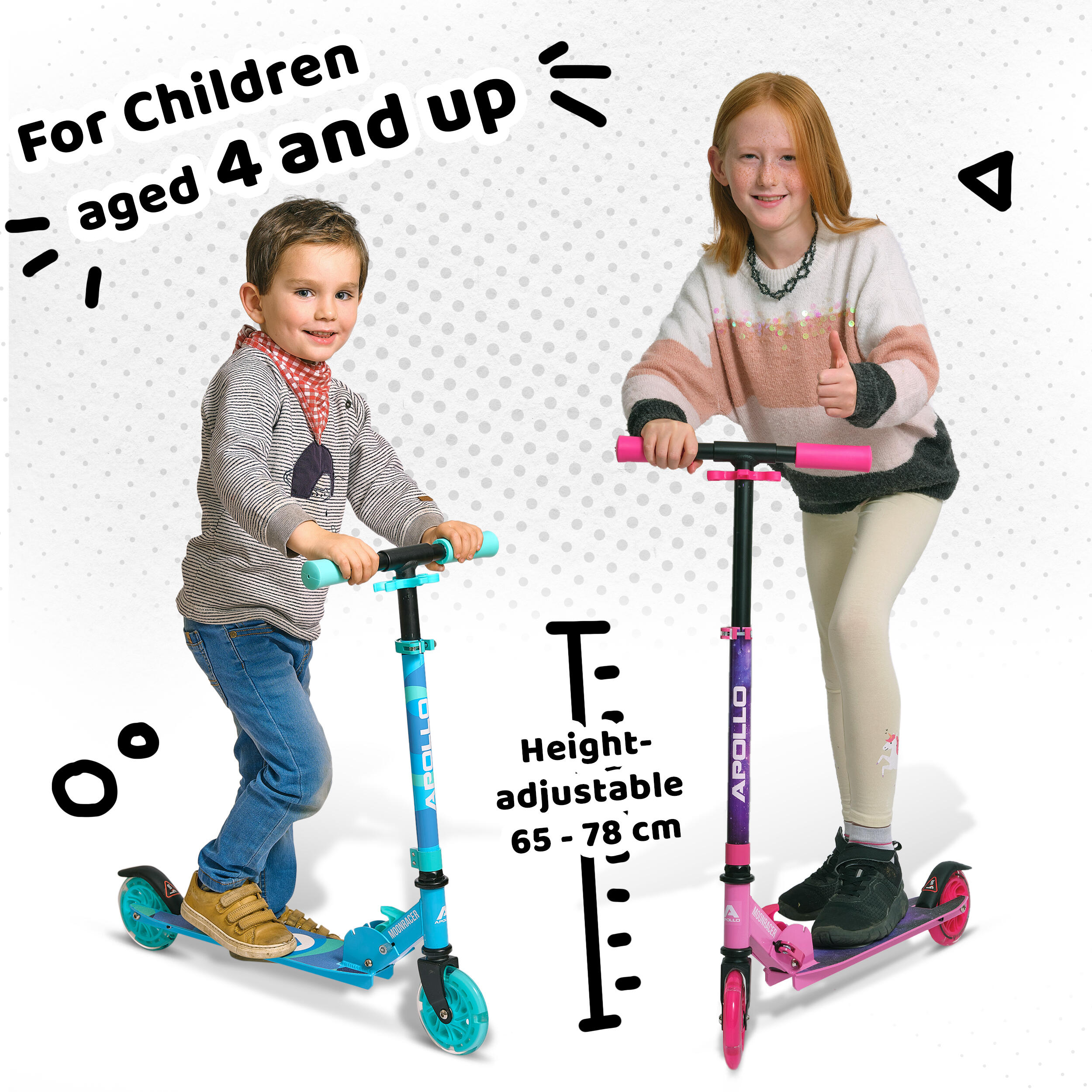 Scooter LED - Moonracer - Stadstep voor kinderen met vering 5/7