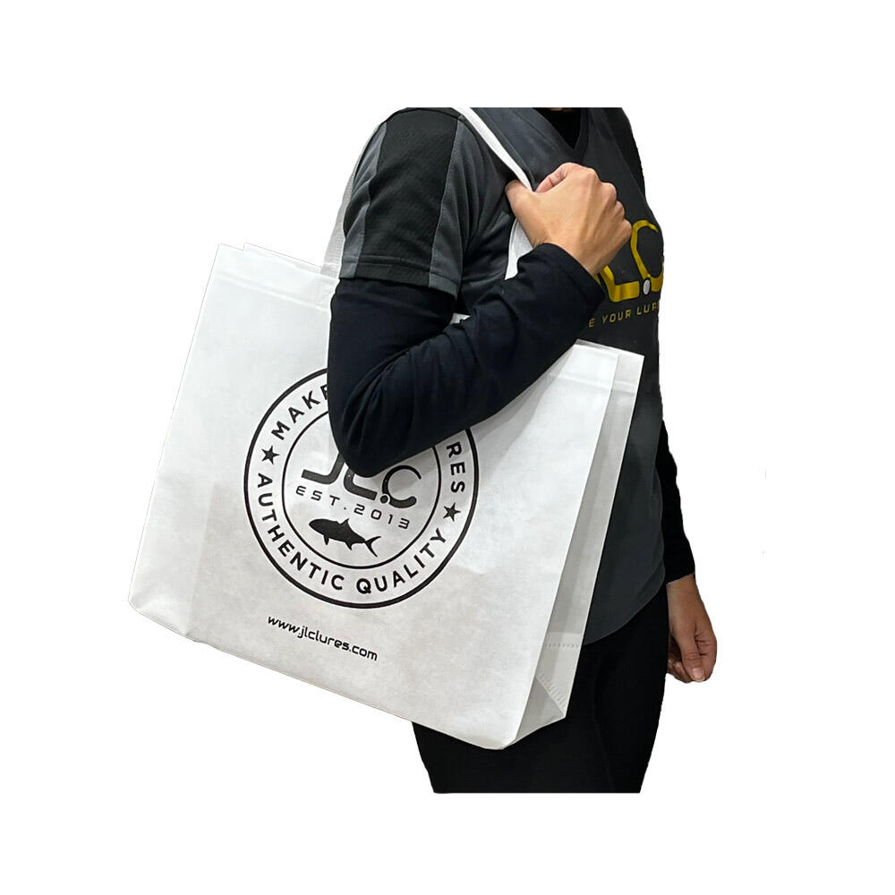 BOLSA JLC MAKE YOUR LURES ecológico sin tejer TST TNT NOW WOVEN BLANCA 40+14X34 4/5