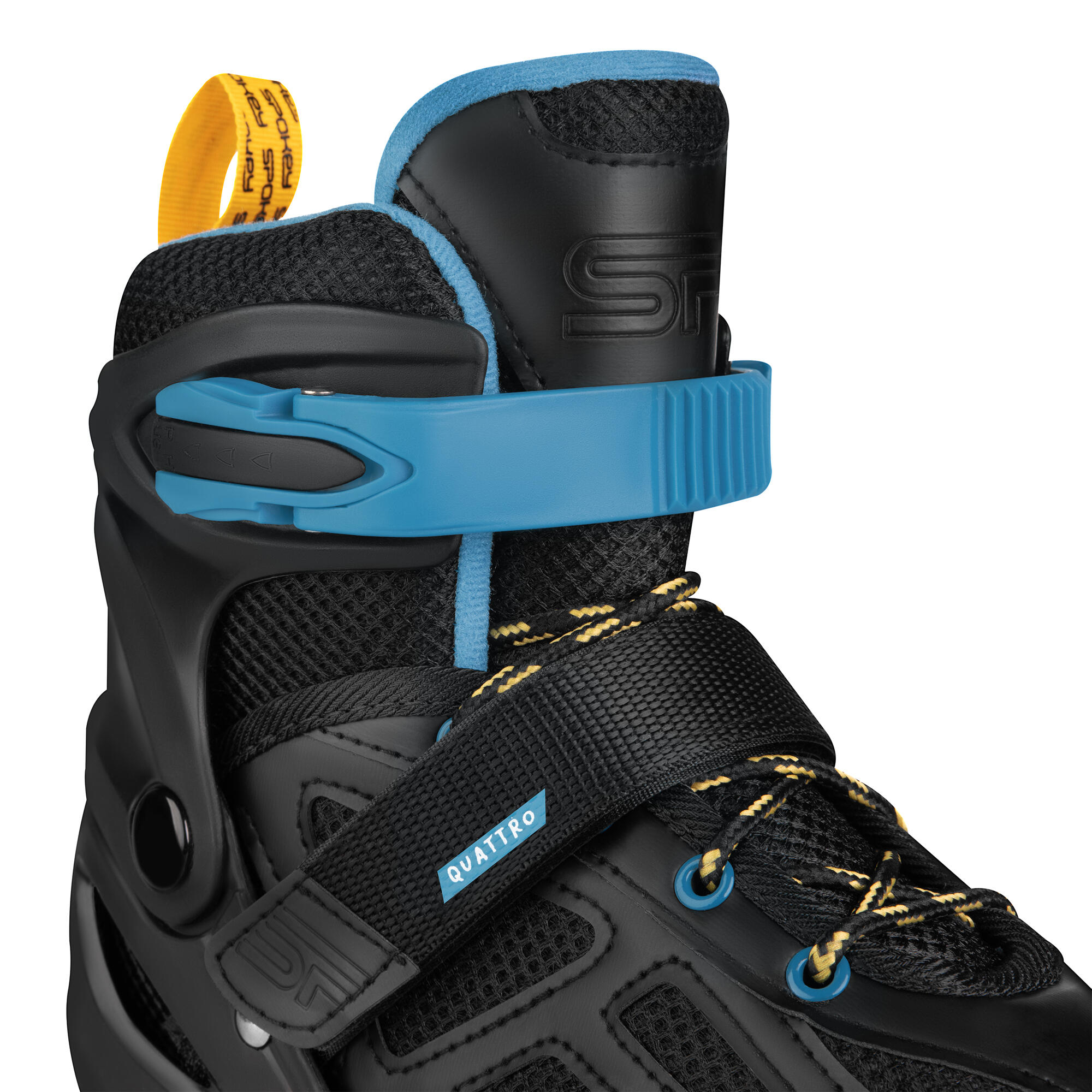 Patins À Roulettes Alignées Motif/style 4en1 QUATTRO Enfant (Noir / Bleu) 7/7