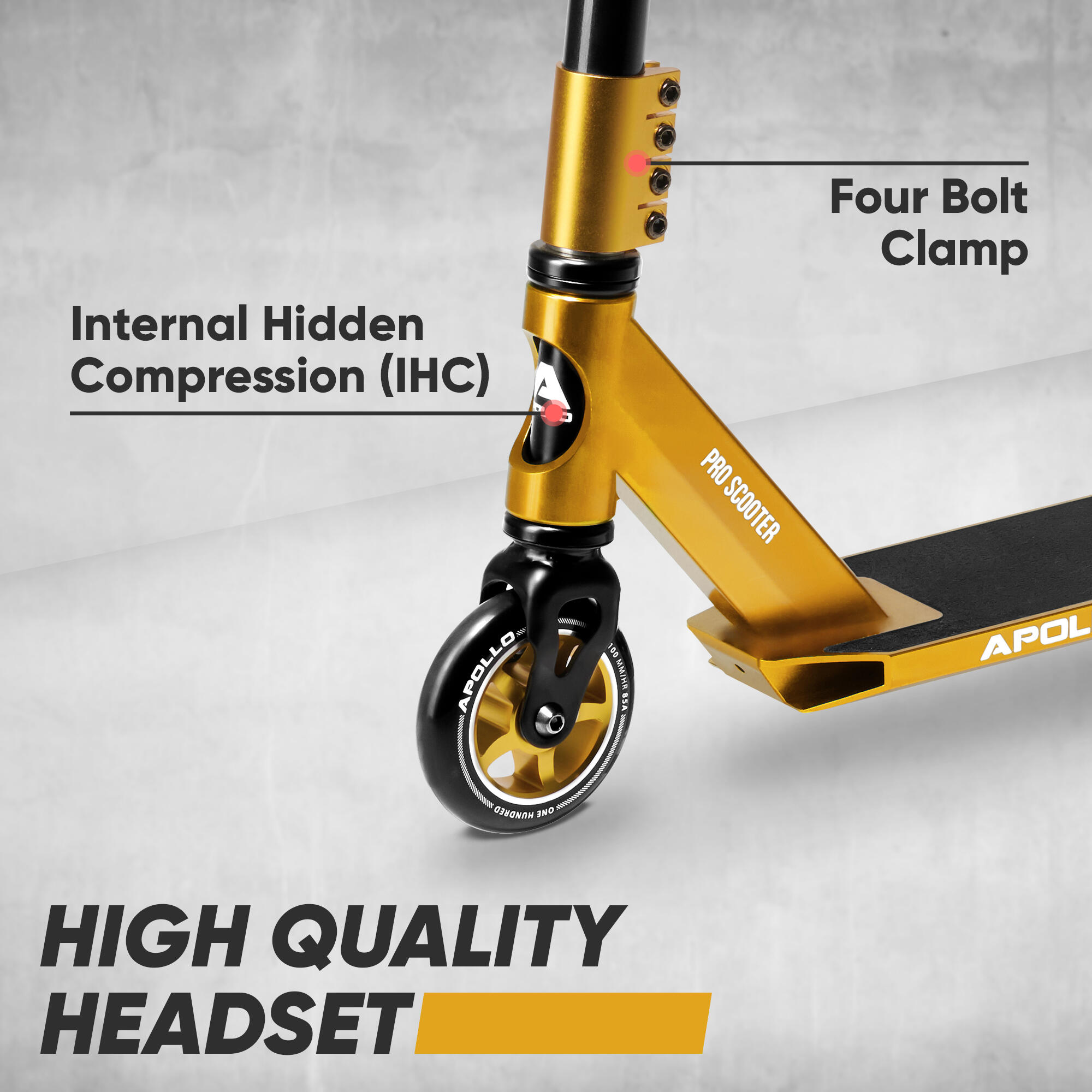 Trottinette Freestyle 'Star Pro' Semi-Pro - Robuste avec Roulements ABEC 9 4/7