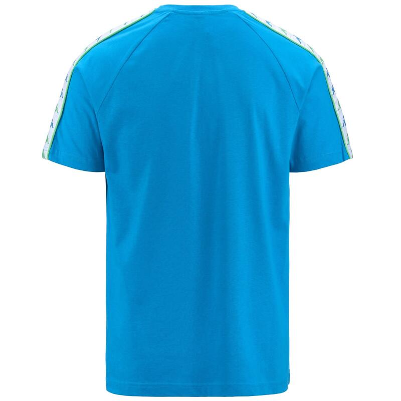 kappa t-shirt da bambino in cotone blu da allenamento