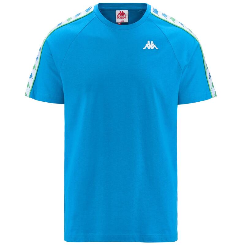 kappa t-shirt da bambino in cotone blu da allenamento