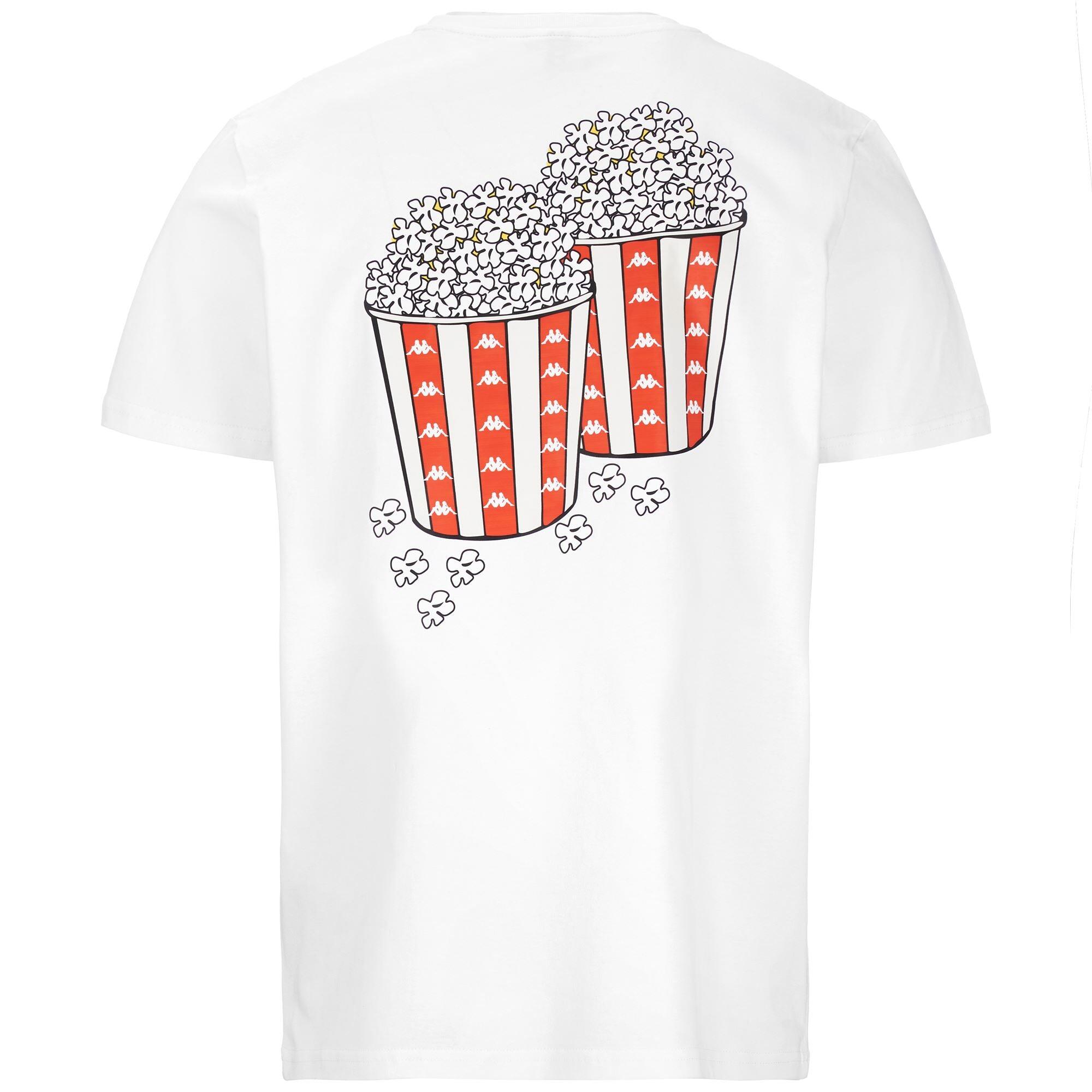 kappa t-shirt da uomo e donna in cotone bianco da fitness 3/4